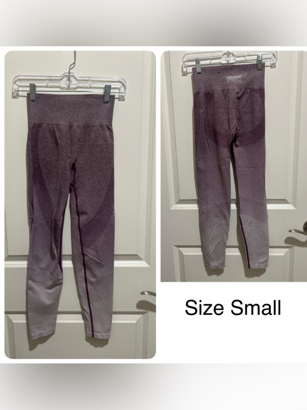 PINK Victoria's Secret Ombre Purple Seamless Leggings - Size Small